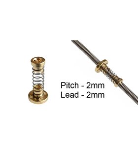 Гайка T8 с аммортизацией люфта для 3D-принтера 2*2мм (14186)