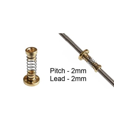 Гайка T8 с аммортизацией люфта для 3D-принтера 2*2мм (14186)