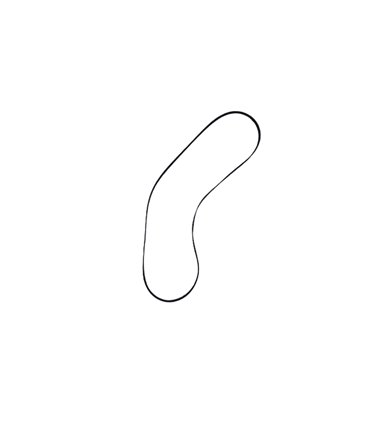 Ремень 2GT-6 610мм закрытый кольцевой 6мм 3D-принтера ЧПУ. (18965)