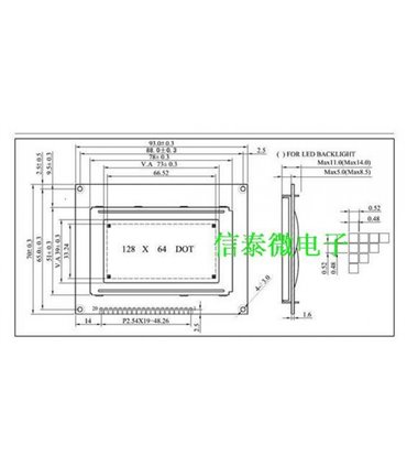Графический дисплей WG12864B 12864 128*64 Arduino 3D-принтер (14546)