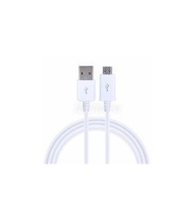 Кабель data micro usb to usb белый 2A 3.5мм (11576)