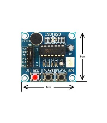 Модуль записи и воспр звука на микросхеме ISD1820 (10621)