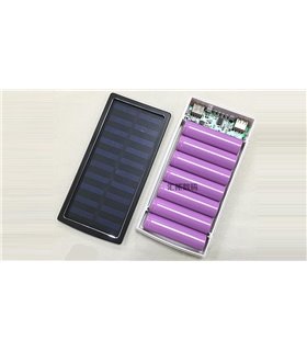 Павербанк с солнечной панелькой Power Bank Solar 7*18650 DIY конструктор (15894)