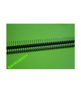 Планка штыревая на плату 40pin два ряда угловая 2.54мм PLS-40 (10195)