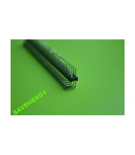 Планка штыревая на плату 40pin два ряда угловая 2.54мм PLS-40 (10195)