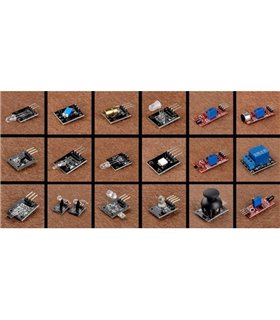 Набор из 37 модулей и датчиков Arduino Kit с органайзером (12637) Набор из 37 модулей и датчиков Arduino Kit с органайзером (12637)