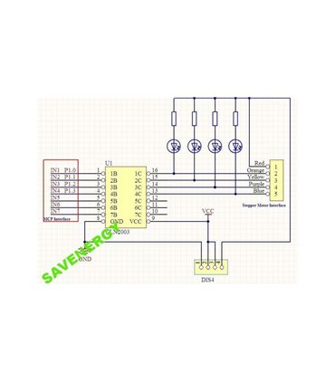 Драйвер шагового двигателя ULN2003AN (10325)