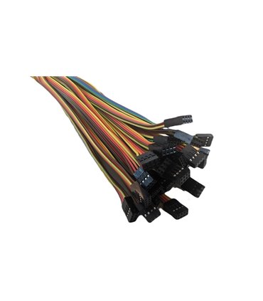 Кабельный шлейф Dupont 4pin 2 ряда 2.54мм 310мм (19385)