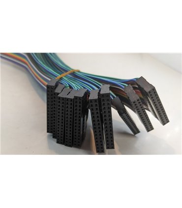 Кабельный шлейф Dupont 16pin 2 ряда 2.54мм 310мм (19395)