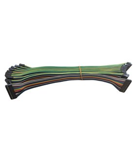 Кабельный шлейф Dupont 16pin 2 ряда 2.54мм 310мм (19395) Кабельный шлейф Dupont 16pin 2 ряда 2.54мм 310мм (19395)
