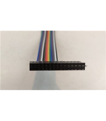 Кабельный шлейф Dupont 15pin 2 ряда 2.54мм 310мм (19394)