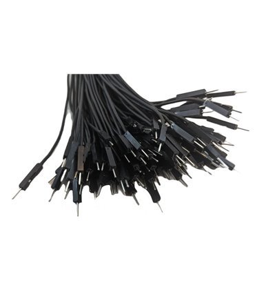 Кабель жгут Dupont силикон 30см папа мама черный 1шт (19401)