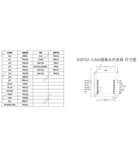 Модуль для разработки ESP32-CAM WiFi Bluetooth с модулем камеры OV2640 2MP (16798)