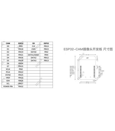 Модуль для разработки ESP32-CAM WiFi Bluetooth с модулем камеры OV2640 2MP (16798)