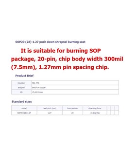 Переходник с SOP20 и SOP8 с шагом 1.27мм на DIP20 (16992)