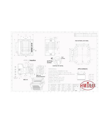 Переходник с SOP20 и SOP8 с шагом 1.27мм на DIP20 (16992)