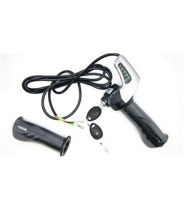 Комплект ручка газа с индикатором заряда и замком зажигания 36V (15193)