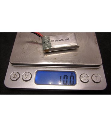 Высокотоковый аккумулятор LiPo 3.7V 25C 802036 YW 350mah molex 10g (16019)