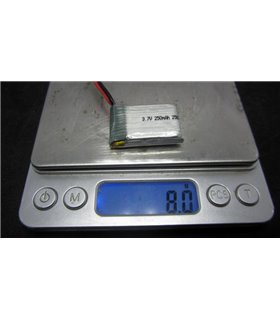 Высокотоковый аккумулятор LiPo 3.7V 25C 702030 250mah 8g (16009)