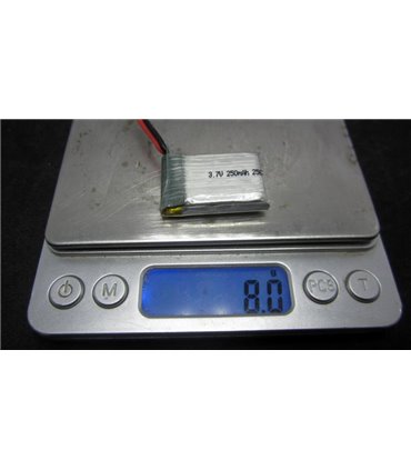 Высокотоковый аккумулятор LiPo 3.7V 25C 702030 250mah 8g (16009)