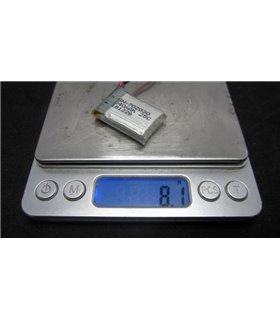 Высокотоковый аккумулятор LiPo 3.7V 25C 702030 240mah molex 8.1g (16005)