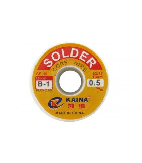 Припой Kaina катушка 100г 0.5мм с флюсом 2% SN63PB37 (18631)