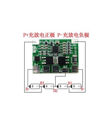 Плата защиты контроллер аккумулятора LiFePo 4S 8A (17023)