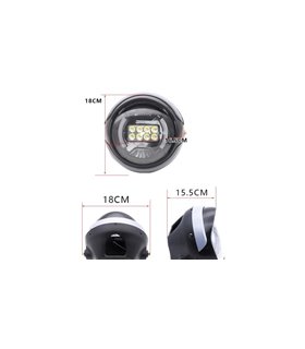 Фара на мотоцикл универсальная 12-60V 15*LED 18см (19306)