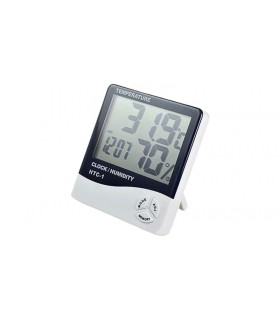 Цифровой термометр гигрометр AIRO HTC-1 часы будильник (14178)