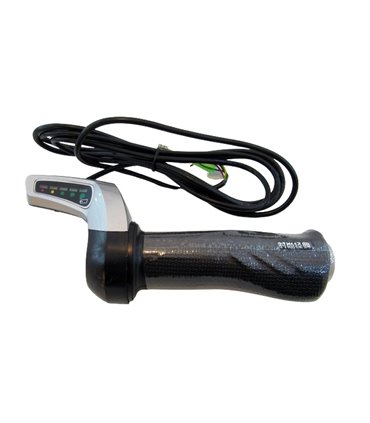 Ручка газа пара для электровелосипеда с индикатором заряда под 60V (17480)