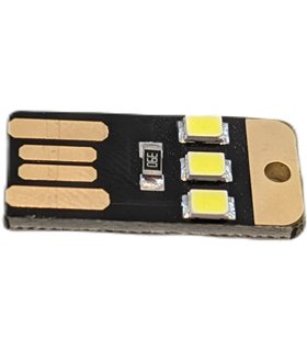 Фонарик миниатюрный ночник LED USB 5V холодный свет (19327)