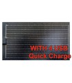 Солнечная зарядная станция полугибкая черная 25W Quick Charge 4*USB (18641)