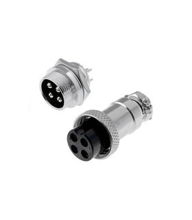 Разъем цилиндрический для зарядки электровелосипеда GX16-4 (16170)