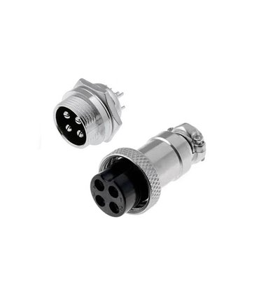 Разъем цилиндрический для зарядки электровелосипеда GX16-4 (16170)