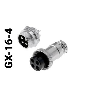 Разъем цилиндрический для зарядки электровелосипеда GX16-4 (16170)