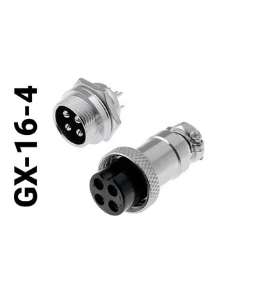 Разъем цилиндрический для зарядки электровелосипеда GX16-4 (16170)