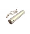 Power Bank павербанк 1*18650 с фонариком LED 3W серый (15476)