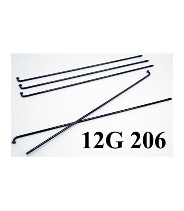 Спица электровелосипеда 12G 206 2.5мм 206мм черная (15224)
