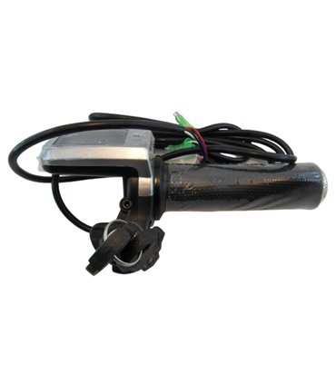 Правая ручка газа с дисплеем и замком зажигания для электровелосипеда 36V (17296)