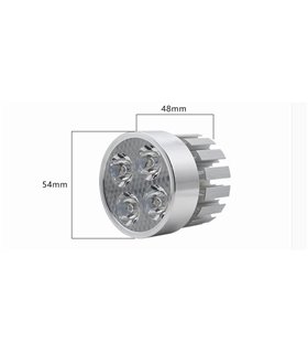 Фара для электровелосипеда 12-80V 4*LED с резьбой (15273)