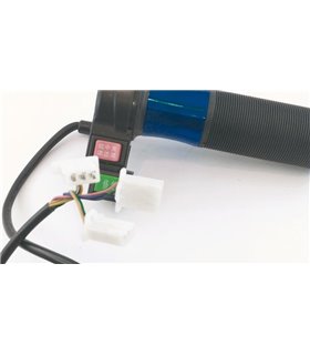 Универсальная ручка газа велосипеда с переключателем и кнопкой синий комплект (16704)