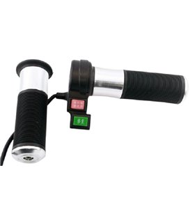 Универсальная ручка газа велосипеда с переключателем и кнопкой серый комплект (16705)