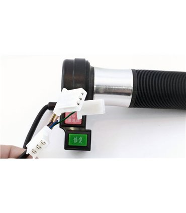 Универсальная ручка газа велосипеда с переключателем и кнопкой серый комплект (16705)