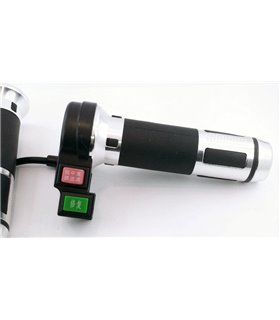 Универсальная ручка газа велосипеда с переключателем и кнопкой серый комплект (16703)