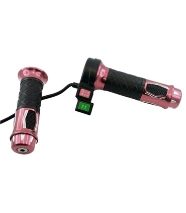 Универсальная ручка газа велосипеда с переключателем и кнопкой красный комплект (16706)