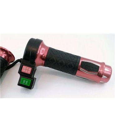 Универсальная ручка газа велосипеда с переключателем и кнопкой красный комплект (16706)