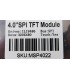 Сенсорный цветной TFT ЖК дисплей SPI 4.0 дюймы 480*320 ST7796S (18606)