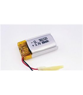 Аккумулятор LiPo 501220 с платой защиты 3.7V 80mah (15564)