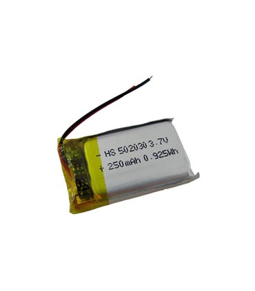 Аккумулятор LiPo 3.7V 502030 250mAh 0.925Wh 5*20*30мм (16971)