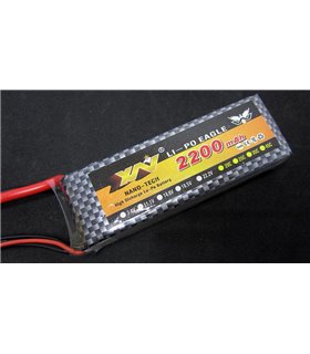Аккумулятор квадрокоптера LiPo 11.1V 70C 2200mah 3S XT60 163г 102*34*25мм (16025)